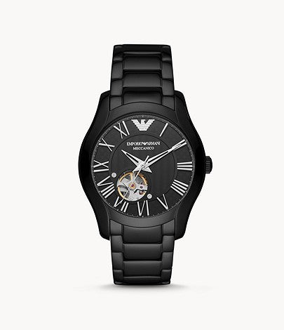 Emporio Armani AR60014 Automatic Stainless Steel Watch In Black