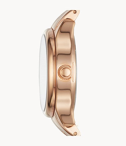 Fossil BQ1571 Modern Sophisticate Three-Hand Rose Gold-Tone Stainless Steel Watch