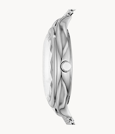 Fossil BQ3390 Laney Three-Hand Smoke Stainless Steel Women's Mesh Watch