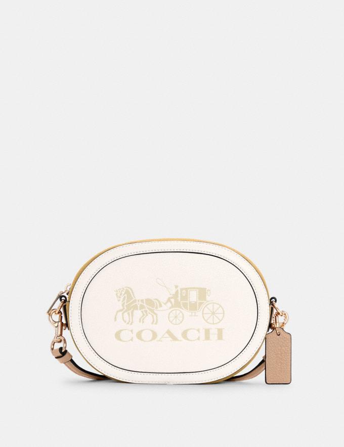 Coach Camera Bag C4164 In Colorblock With Horse And Carriage In Chalk Vanilla Cream