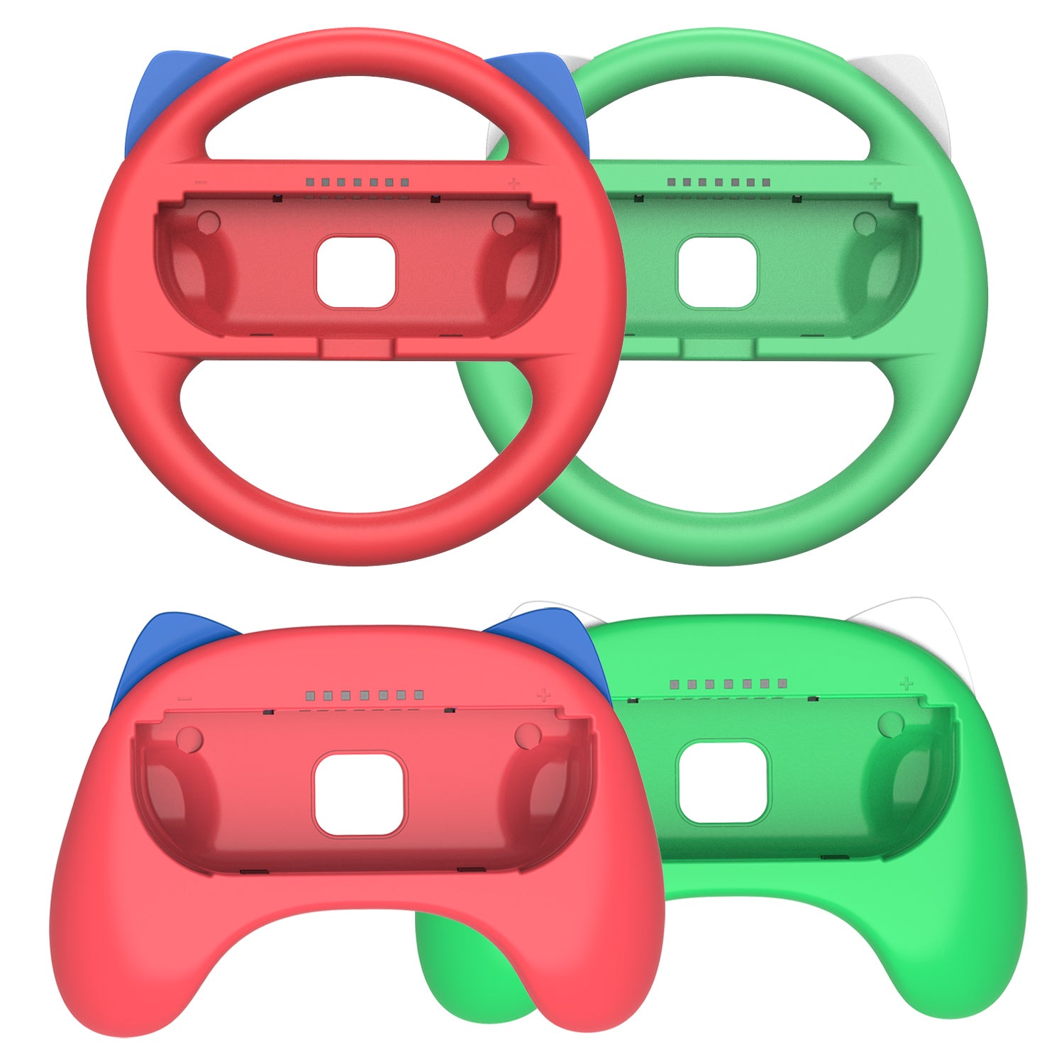 Nintendo Switch Mario Kart 8 Neon Deluxe Racing Bundle: Red Blue Joy Con Console, Mario Kart 8 Deluxe & Online Membership, Mario Kart 8 Travel Case, Pink/Green JoyCons, 4 Pcs Mytrix Wheels & Grips