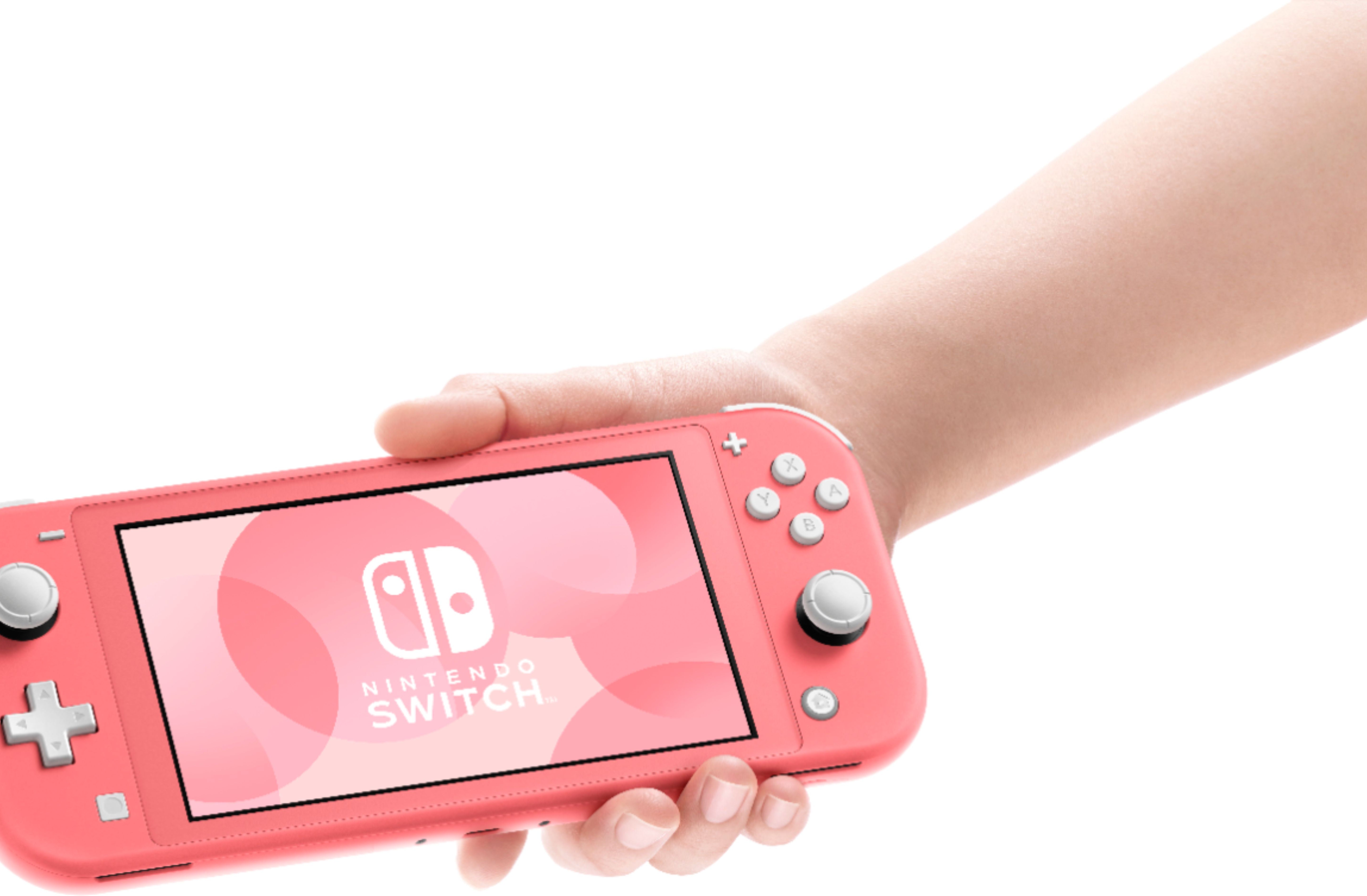 Nintendo Switch Lite Coral with Super Smash Bros. Ultimate and Mytrix Accessories NS Game Disc Bundle Best Holiday Gift