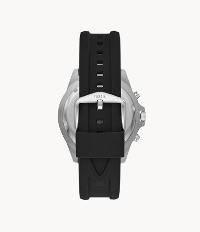 Fossil FS5624 Garrett Chronograph Black Silicone Watch For Men