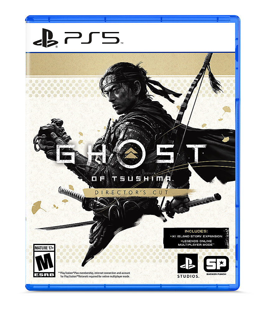 PlayStation 5 Upgraded 1.8TB Disc Edition FINAL FANTASY XVI Bundle with Ghost of Tsushima Director's Cut and Mytrix Controller Charger - PS5, White