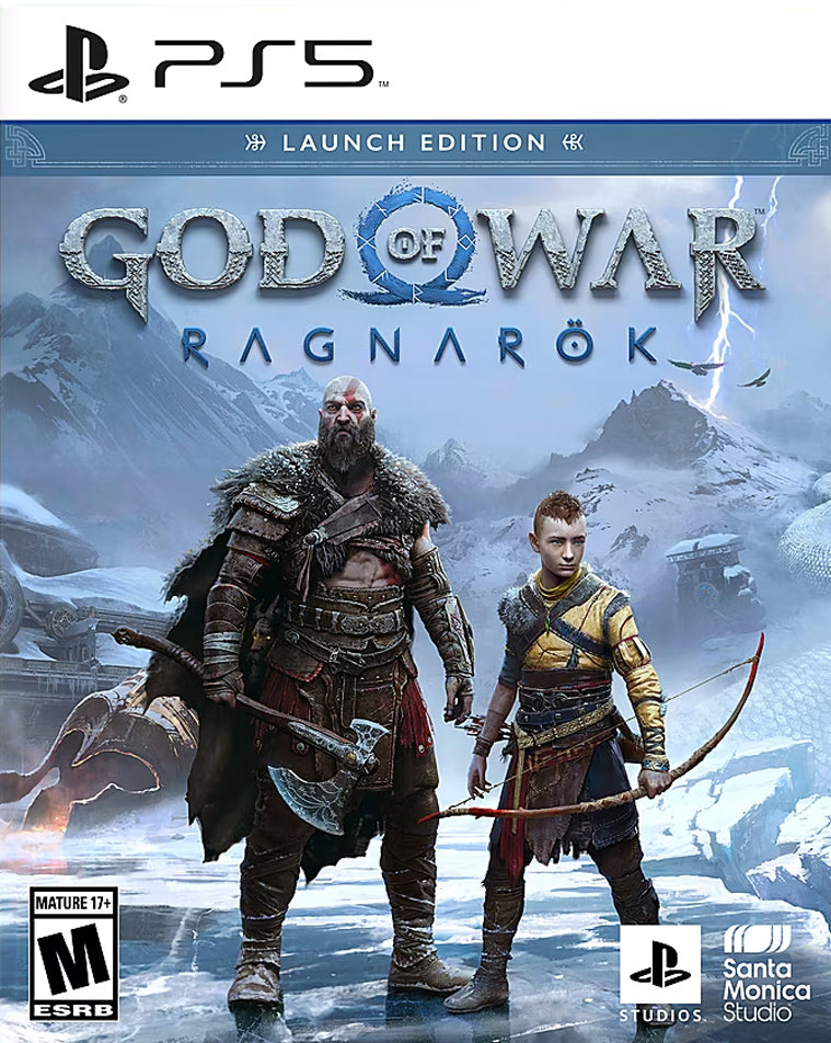PlayStation 5 Disc Edition God of War Ragnarok Bundle with Resident Evil 8 and Mytrix Controller Case