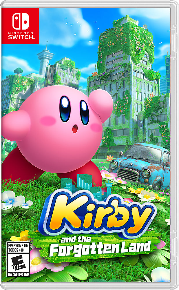 2022 New Nintendo Switch OLED Model Neon Red Blue Joy Con 64GB Console Improved HD Screen & LAN-Port Dock with Kirby and the Forgotten Land, Mytrix 128GB MicroSD Card and Accessories