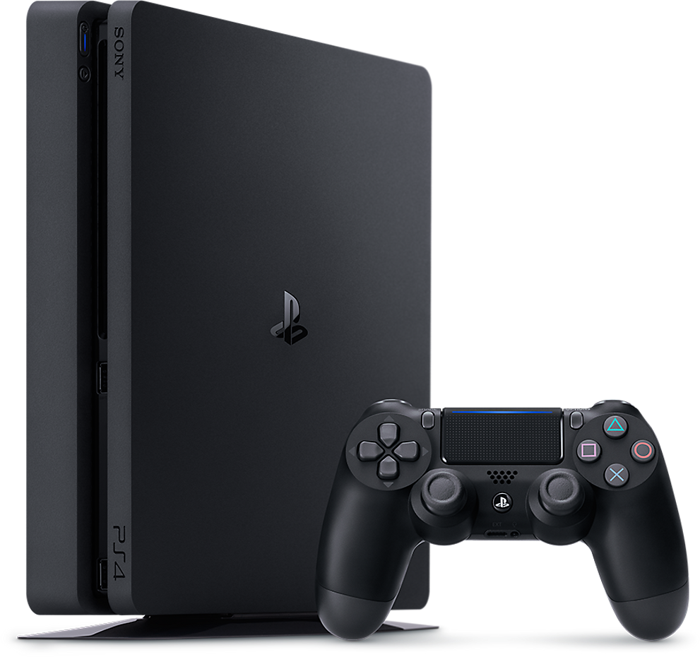 PlayStation 4 1TB Console with The Last of Us and Ghost of Tsushima - PS4 Slim 1TB Jet Black HDR Gaming Console, Wireless Controller and Games
