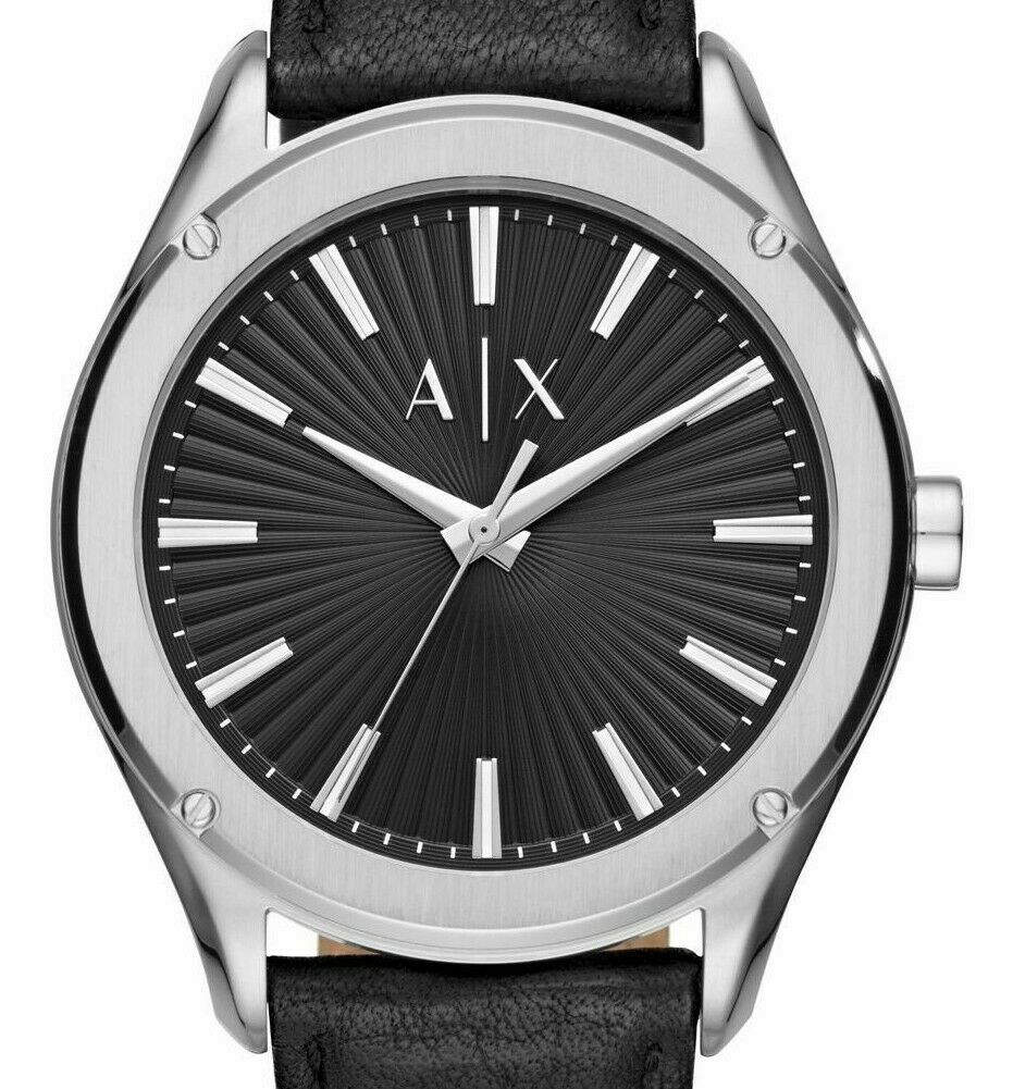 Armani AX2803 Exchange Fitz Men's Black Dial and Leather Strap 44mm Watch