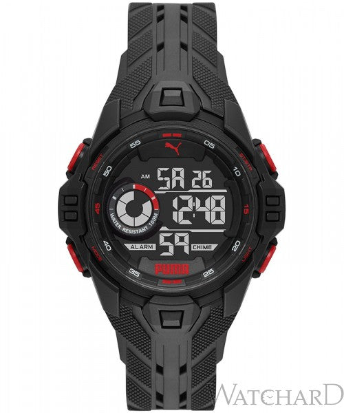 PUMA P5042 Bold LCD Black Polyurethane Watch